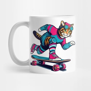 Skateboarding Cat Mug